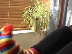 Hot Claire does footjob