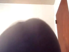 Hot black girl showing her big curves on webcam