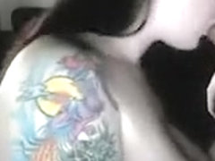 Cute Tattooed Girl Giving Head