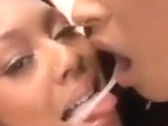 Two ebony bitches get fucked in the ass
