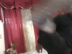 Girl in Black Dress Fights Intruder