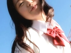 Kaho Mizuzaki naughty Asian teen in her first threesome