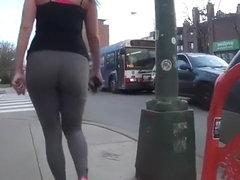 Sporty chick big cameltoe and ass