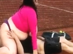Bbw Takes A Seat After Her Tennis Class With Her Horny