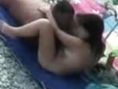 Nude Beach Pair Caught On Peeking Web Camera Fucking
