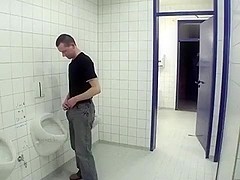 Kroussibo Jerk Off and SelfSuck in Public Toilet #1