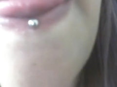 more ...sexy latina pierced tongue long nails fingernails
