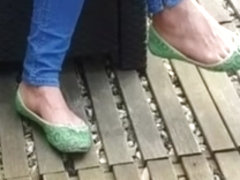 Step mother in smelly green flats