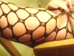 Anal Play While Wearing Fishnets