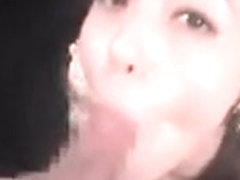 Teen japanese hottie blowing shaft in POV gets jizzed