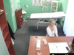 Busty euro doggystyle fucked in drs office