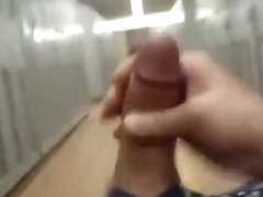 Jerking off in high school locker room