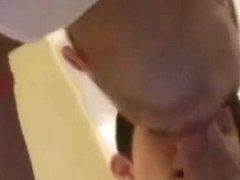 Big dick gay threesome and creampie