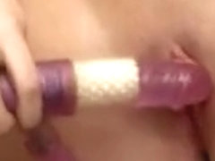 Horny Girlfriend Pussy Fucked With A Huge Dildo
