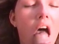 Her Pretty Face Showered With Cum