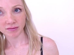 Blonde is fucked at casting photoshoot POV