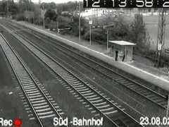 Super sex voyeur security video from a train station