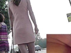Great XXX upskirt action realized on the bus stop