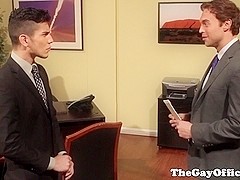 Gay officesex hunk sucks and fucks