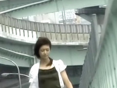 Japanese little slag with sexy feet getting caught into sharking web