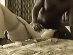 White woman gets two big black cocks in a hotel room hour plus fuck