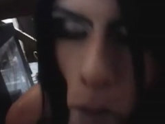 Very Hot Tranny Blowing A Horny Date - POV Closeup