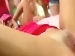 College teen getting her ass fingered at this hot party