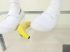 Banana Crush japanese food foot crush 上履きフードクラッシュ