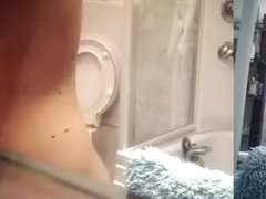 Cutie changing after a pee  two hidden cams