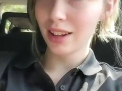 Teen Fingers Pussy in Car 1.