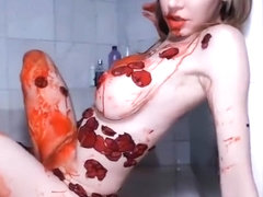 Haloween sex show with beautiful horny girl