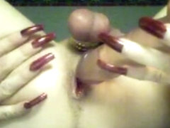 Tianna's private moments - solo amateur toys with new manicure