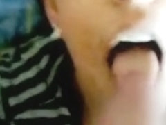 Latin Chick biggest wang blow and facial