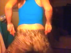 Mad twerk web camera dance movie scene