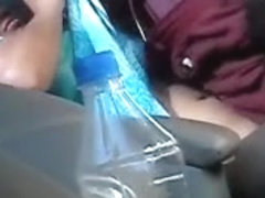 Amateur Indian couple featuring a hot teen slut in car