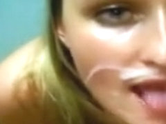 German angel cum on face compilation