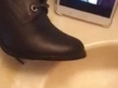 Fuck and cum friends boots