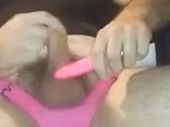 pink panty cum