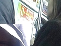 Darksome tights subway upskirt