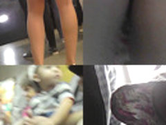 Bitch in mini skirt filmed by upskirting voyeur