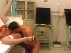 Big Breasted Blonde In White Stockings Gets Drilled By A Hung Patient