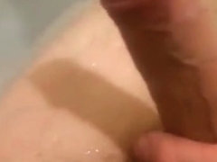 Jacking off in the bathtub :p