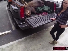 Moose head owners gets fucked hard after they pawn a moose head