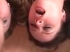 Nasty brunette sluts get horny