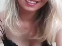 Sexy blonde girl masturbates for me