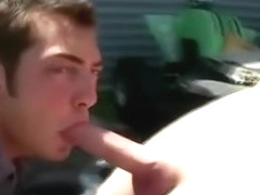Hungry public gay gets a mouthful
