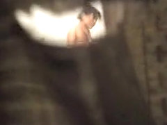 Hidden cam outside windows caught girl shower