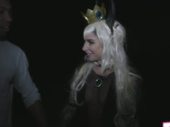 Trickery Sexy Bowsette Joanna Angel tricks for dick on Halloween