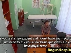 Euro patient fingered and pussyfucked