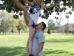 Fun times with flexible cheerleader